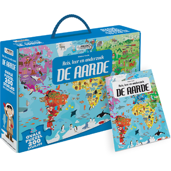 De Aarde - puzzel 200 stukjes en boek (Paperback) bij Singel 344