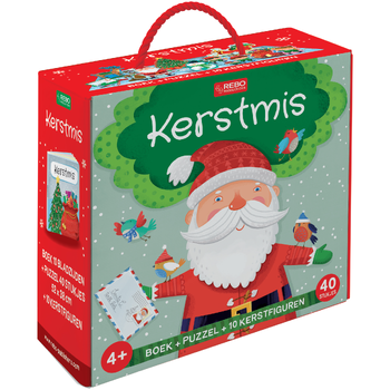 Kerstmis - Boek + puzzel + 10 figuren (Board book) bij Singel 344