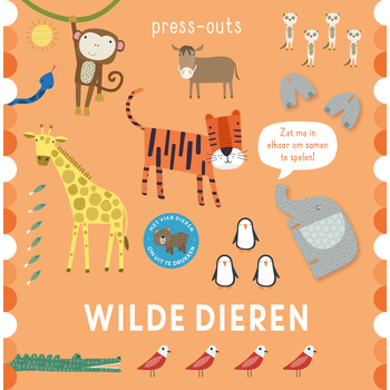 Press-outs - Wilde dieren (Board book) bij Singel 344