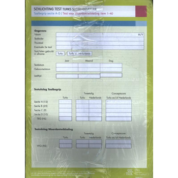 Schlichting Test Turks Scoreformulier bij Singel 344