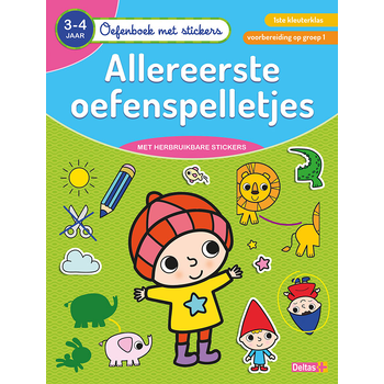 Oefenboek met stickers - Allereerste oefenspelletjes (3-4 j.) (Paperback) bij Singel 344