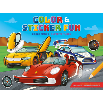 Color & Sticker Fun - Coole auto's / Color & Sticker Fun - Super voitures (Paperback) bij Singel 344