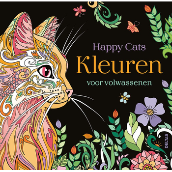 Happy Cats - Kleuren voor volwassenen (Paperback) bij Singel 344