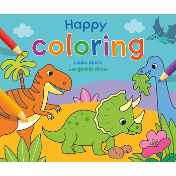 Happy Coloring - Leuke dino's / Happy Coloring - Les gentils dinos (Paperback) bij Singel 344