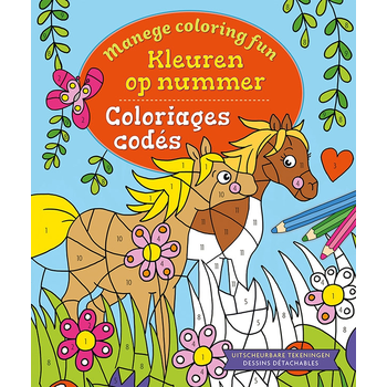 Manege Coloring Fun - Kleuren op nummer / Manege Coloring Fun - Coloriages codés (Paperback) bij Singel 344