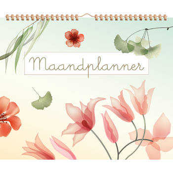 Maandplanner transparante bloemen bij Singel 344