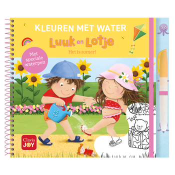 Kleuren met water. Luuk en Lotje. Het is zomer! bij Singel 344