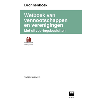 Bronnenboek Wetboek vennootschappen en verenigingen met uitvoeringsbesluiten (Paperback) bij Singel 344