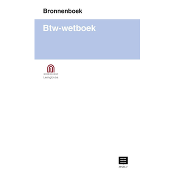 Bronnenboek. Btw-wetboek - Bronnenboeken fiscaliteit (Paperback) bij Singel 344