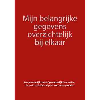 Mijn belangrijke gegevens overzichtelijk bij elkaar (Paperback) van Studio Visual Steps