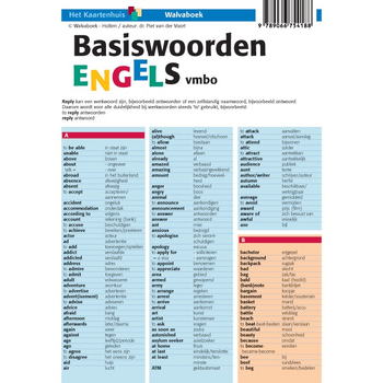 Basiswoorden Engels vmbo bij Singel 344