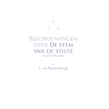 Beschouwingen over De Stem van de Stilte van H.P. Blavatsky (Paperback) bij Singel 344