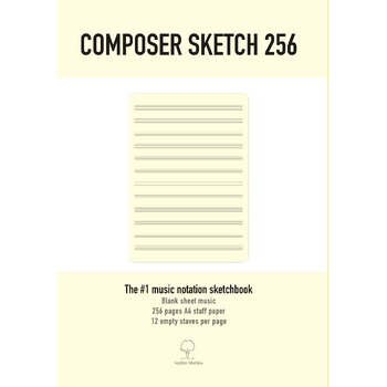 Composer Sketch 256 - A4 Muziekpapier met lege notenbalken bij Singel 344