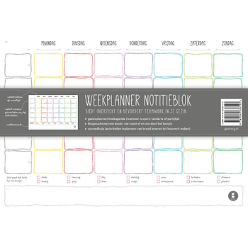 Weekplanner notitieblok (Paperback) bij Singel 344