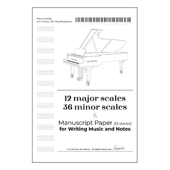 Piano Scales with Music Writing Notebook (Paperback) bij Singel 344