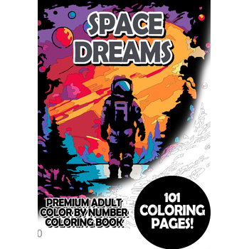 Space Dreams - Premium Adult Color By Number Coloring Book (Paperback) bij Singel 344
