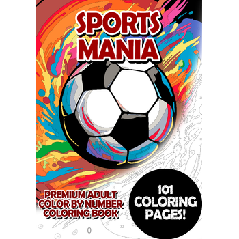 Sports Mania - Premium Adult Color By Number Coloring Book (Paperback) bij Singel 344