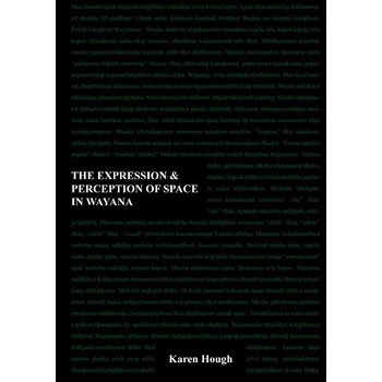 The Expression & Perception of Space in Wayana (Paperback) bij Singel 344