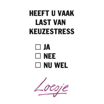 Heeft u vaak last van keuzestress (Paperback) bij Singel 344