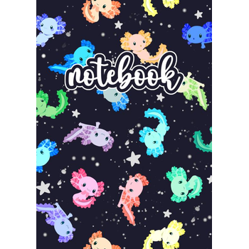Axolotl Notebook Schwarz/Bunt (Paperback) bij Singel 344