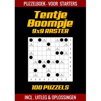 Tentje Boompje - Puzzelboek voor Starters - 100 Puzzels incl. Uitleg en Oplossingen - 9x9 Raster (Paperback) bij Singel 344