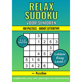 Sudoku Relax voor Senioren 6x6 Raster - 100 Puzzels Groot Lettertype - Lekker Easy Level! (Paperback) bij Singel 344