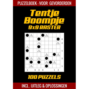Tentje Boompje - Puzzelboek voor Gevorderden - 100 Puzzels - Incl. Uitleg en Oplossingen - 9x9 Raster (Paperback) bij Singel 344