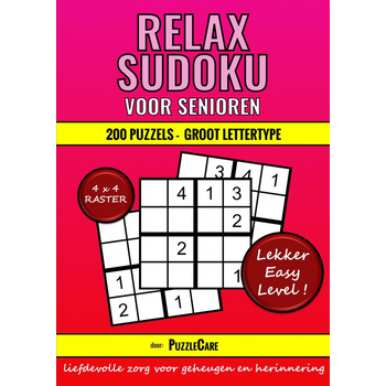 Sudoku Relax voor Senioren 4x4 Raster - 200 Puzzels Groot Lettertype - Lekker Easy Level! (Paperback) bij Singel 344