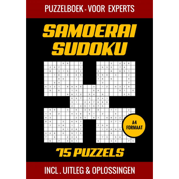 Samoerai Sudoku - Puzzelboek voor Experts - 75 Puzzels (Paperback) bij Singel 344