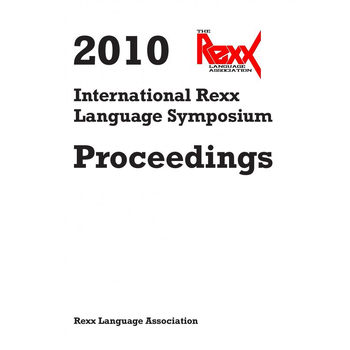 2010 International Rexx Language Symposium Proceedings (Paperback) bij Singel 344