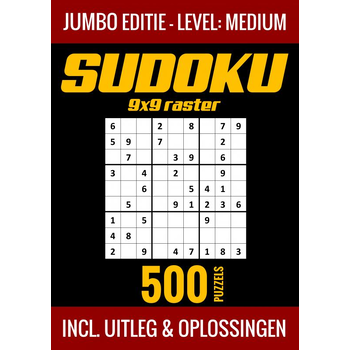 Sudoku Medium - Jumbo Editie - 500 Puzzels - Incl. Uitleg en Oplossingen (Paperback) bij Singel 344