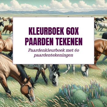 Kleurboek 60x Paarden Tekenen (Paperback) bij Singel 344