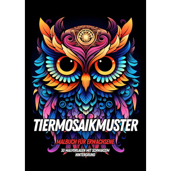 Malbuch für Erwachsene – Tiermosaikmuster (Paperback) bij Singel 344
