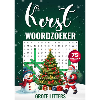 Woordzoeker Kerst - Grote Letters, 75 Puzzels Incl. Oplossingen (Paperback) bij Singel 344