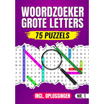 Woordzoeker Grote Letters, 75 Puzzels Incl. Oplossingen - Nr. 1 (Paperback) bij Singel 344