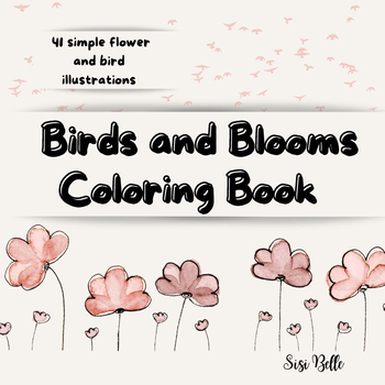 Birds and Blooms coloring book (Paperback) bij Singel 344