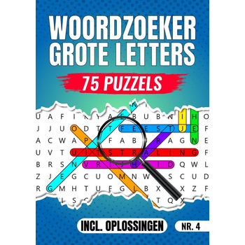 Woordzoeker Grote Letters Nr 4. - 75 Puzzels Incl. Oplossingen (Paperback) bij Singel 344