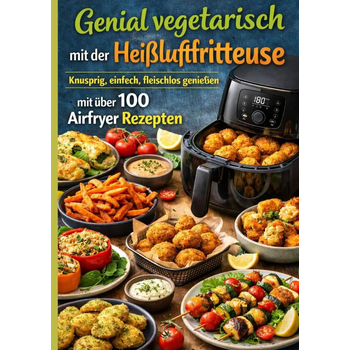 Genial vegetarisch mit der Heißluftfritteuse – Knusprig, einfach, fleischlos genießen mit über 100 Airfryer Rezepten (Paperback) bij Singel 344