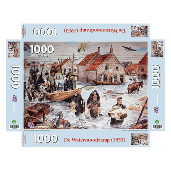 Puzzel De Watersnoodramp (1953) blauw bij Singel 344