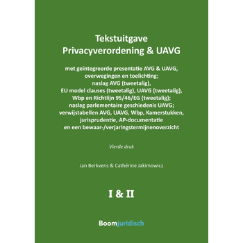 Tekstuitgave Privacyverordening & UAVG (Paperback) bij Singel 344
