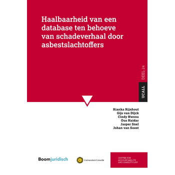 Haalbaarheid van een database ten behoeve van schadeverhaal door asbestslachtoffers (Paperback) bij Singel 344