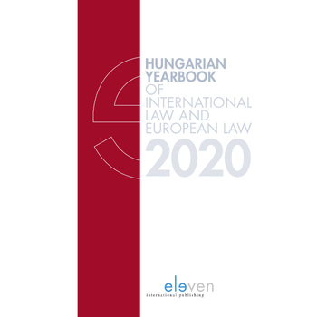 Hungarian Yearbook of International and European Law 2020 (Hardback) bij Singel 344