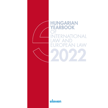 Hungarian Yearbook of International Law and European Law 2022 (Hardback) bij Singel 344