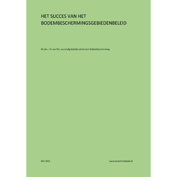 Het succes van het bodembeschermingsgebiedenbeleid (Paperback) bij Singel 344