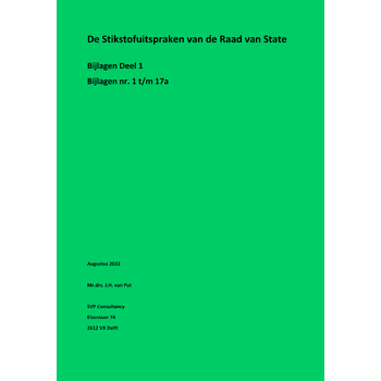 De Stikstofuitspraken van de Raad van State - BIJLAGE 1 (Paperback) bij Singel 344
