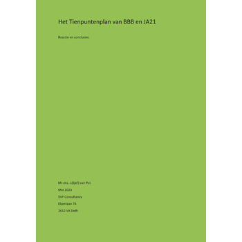 Het Tienpuntenplan van BBB en JA21 (Paperback) bij Singel 344