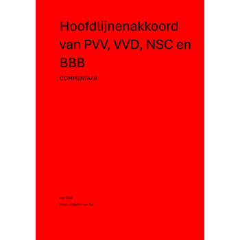 Hoofdlijnenakkoord van PVV, VVD, NSC en BBB (Paperback) bij Singel 344
