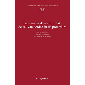 Inspraak in de rechtspraak: de rol van derden in de procedure (Paperback) bij Singel 344
