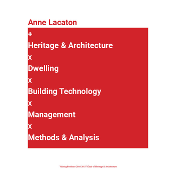 Visiting Professor Anne Lacaton (Paperback) bij Singel 344