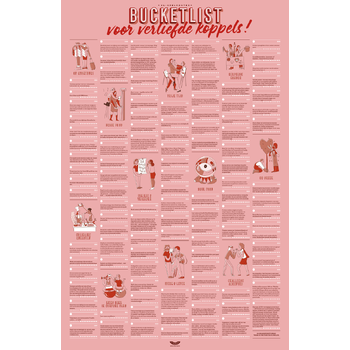 Bucketlistposter voor koppels bij Singel 344